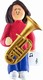 Female Musician Tuba Ornament -